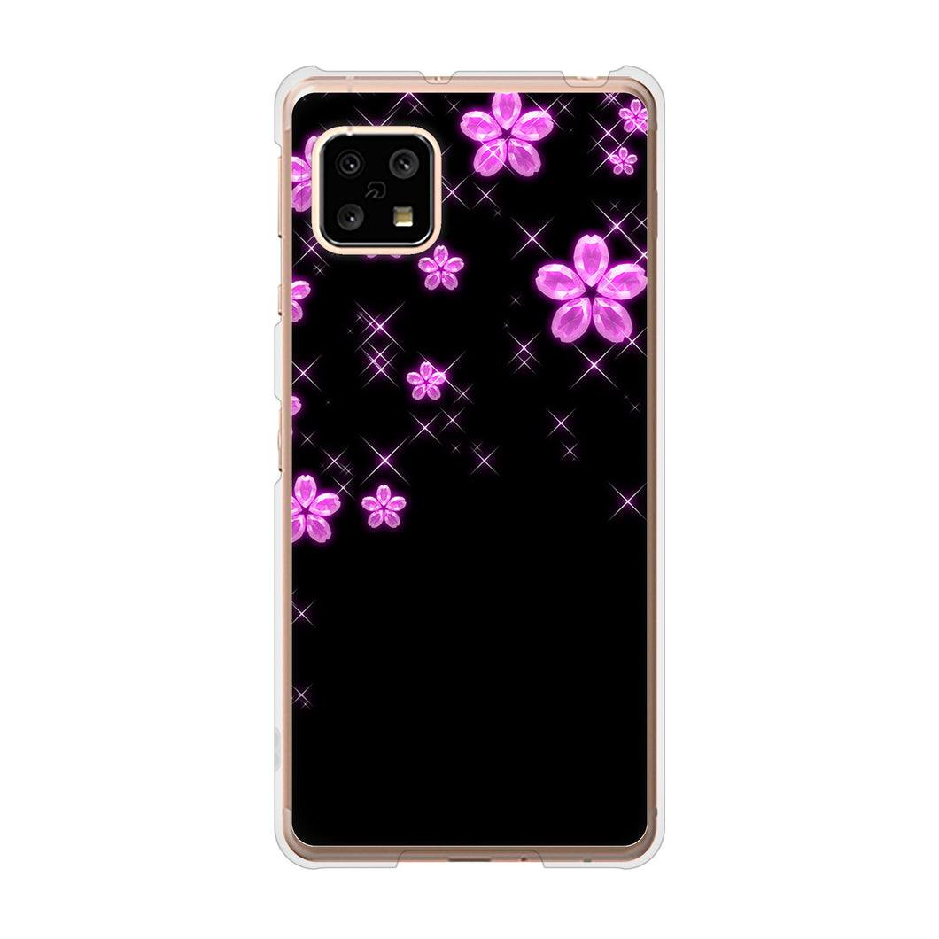 AQUOS sense4 SH-41A docomo 019 桜クリスタル ハードケース 背面印刷