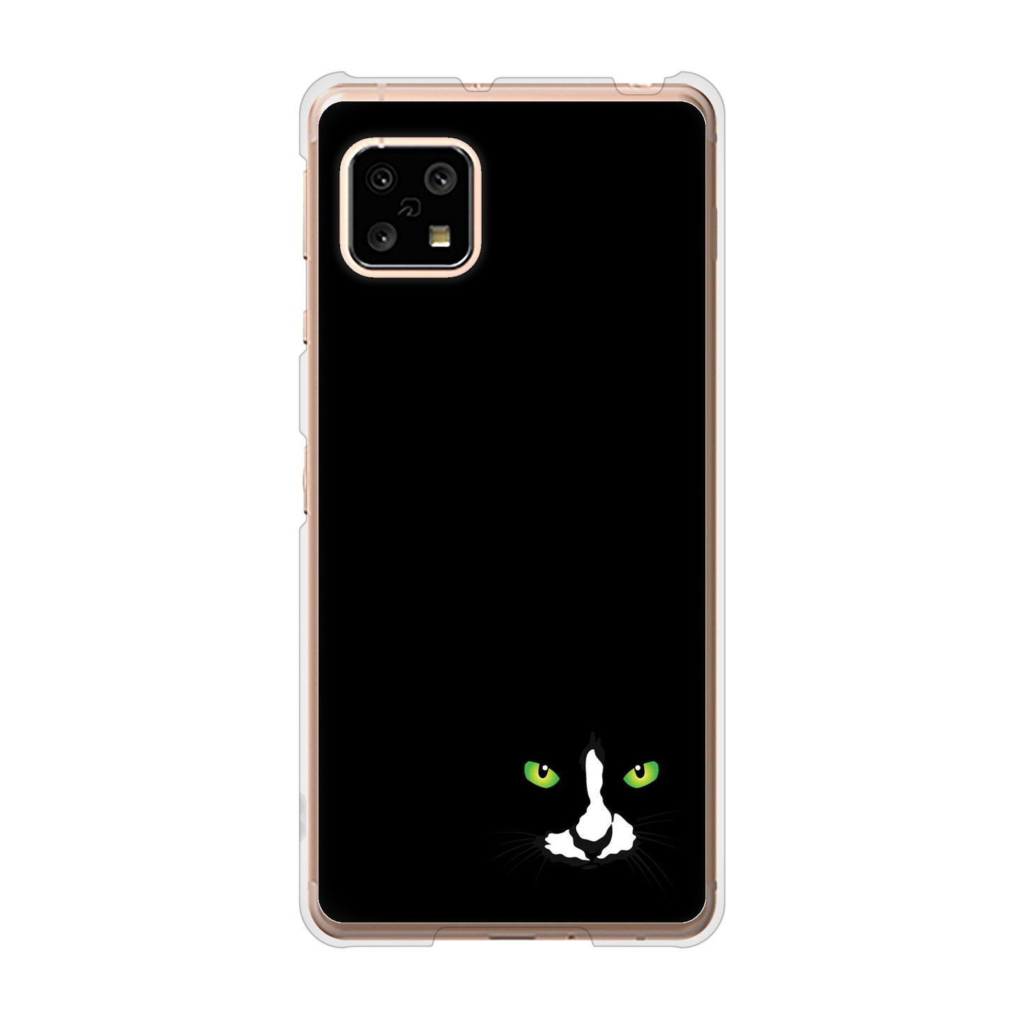 AQUOS sense4 SH-41A docomo 398 黒ネコ ハードケース 背面印刷