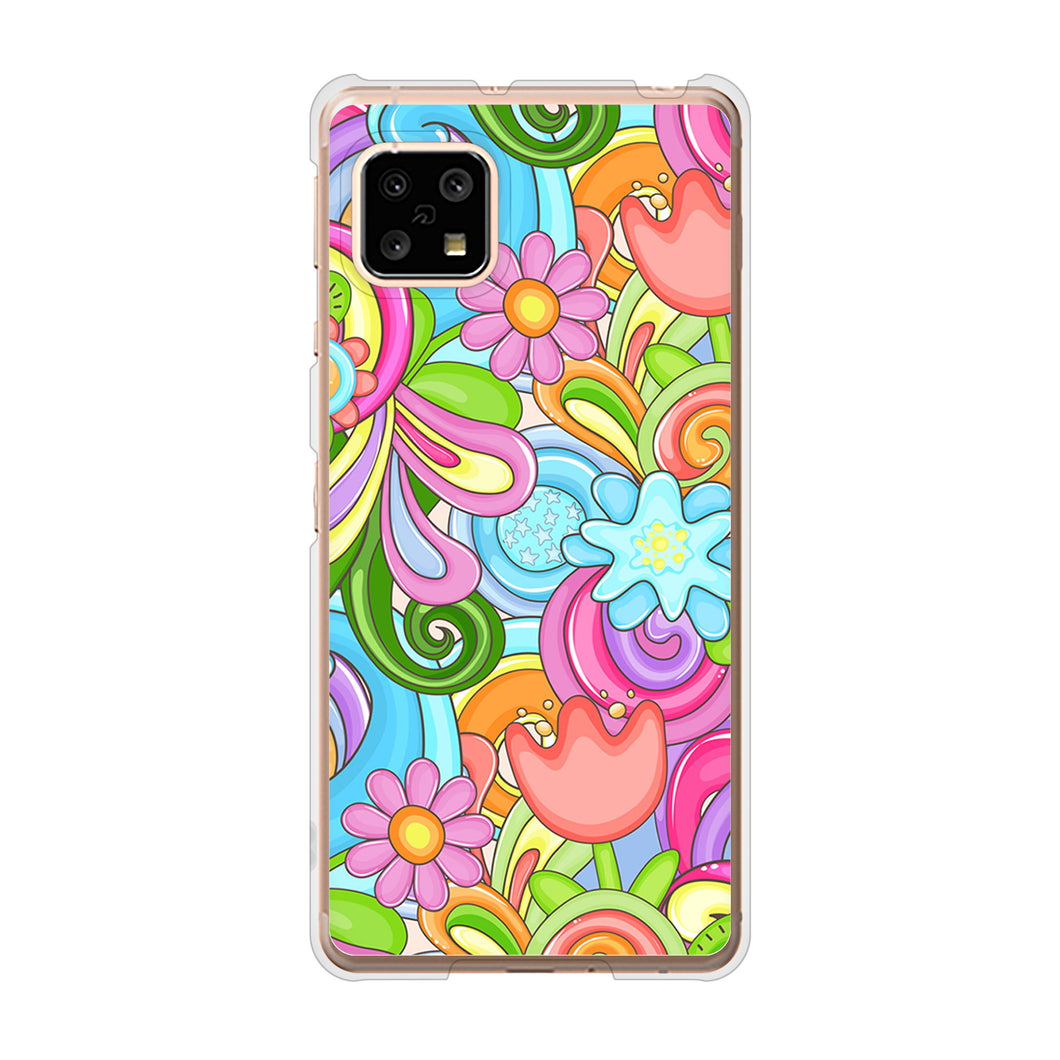 AQUOS sense4 SH-41A docomo 713 ミラクルフラワー ハードケース 背面印刷