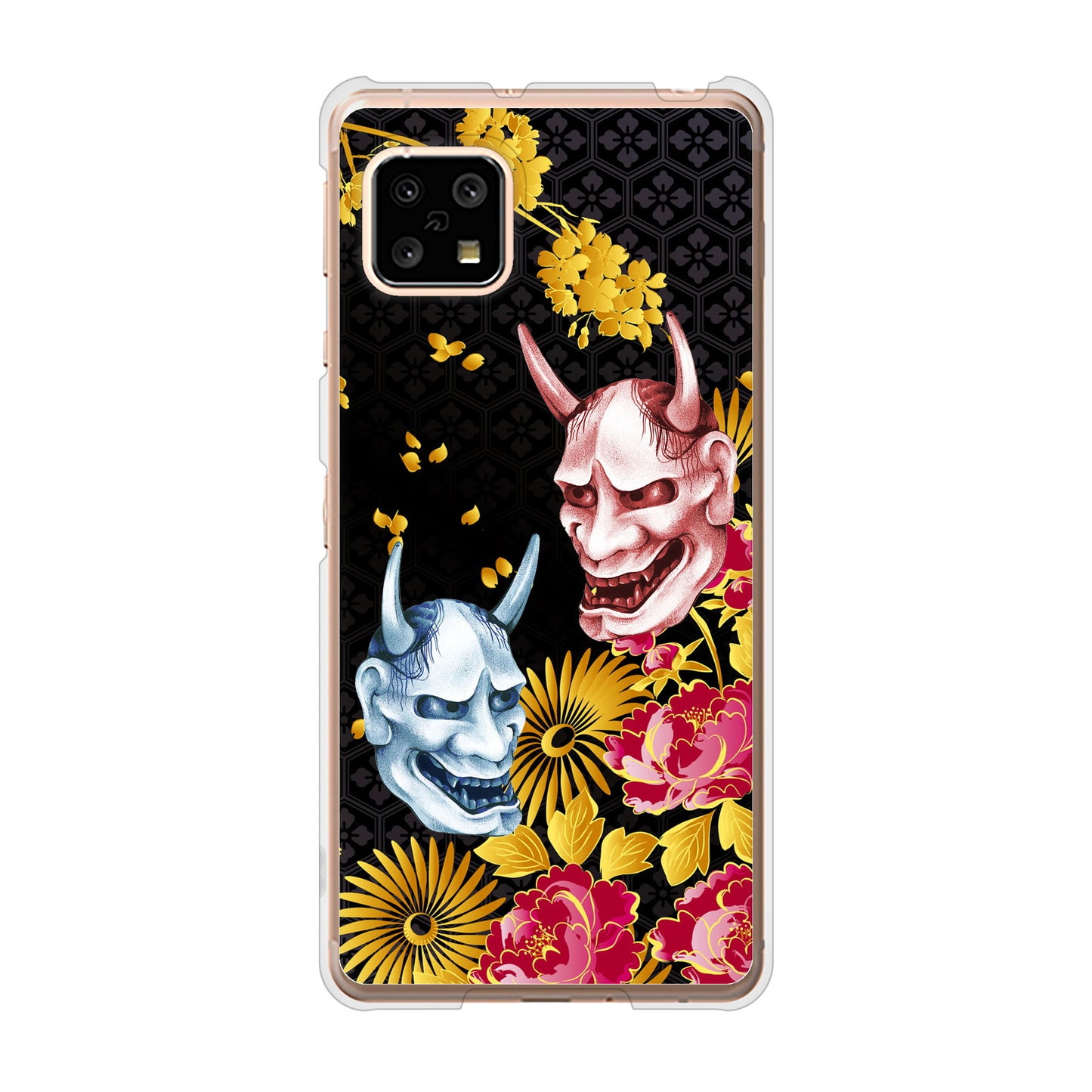 AQUOS sense4 SH-41A docomo 1024 般若と牡丹2 ハードケース 背面印刷