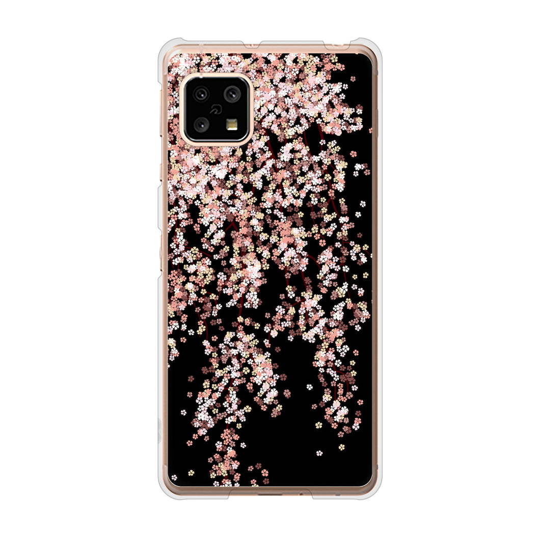 AQUOS sense4 SH-41A docomo 1244 しだれ桜 ハードケース 背面印刷