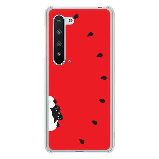 AQUOS R5G SH-51A docomo すいかをかじるネコ ハードケース 背面印刷
