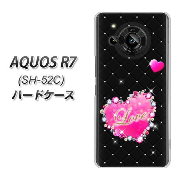 AQUOS R7 SH-52C docomo SC823 スワロデコ風プリント ハードケース 背面印刷