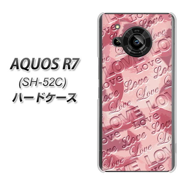 AQUOS R7 SH-52C docomo SC844 フラワーヴェルニLOVE（ローズヴェルール） ハードケース 背面印刷