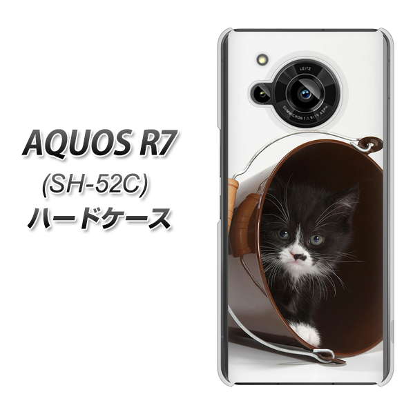 AQUOS R7 SH-52C docomo VA800 ネコとバケツ ハードケース 背面印刷