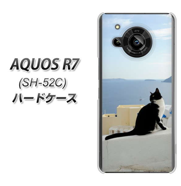 AQUOS R7 SH-52C docomo VA805 ネコと地中海 ハードケース 背面印刷