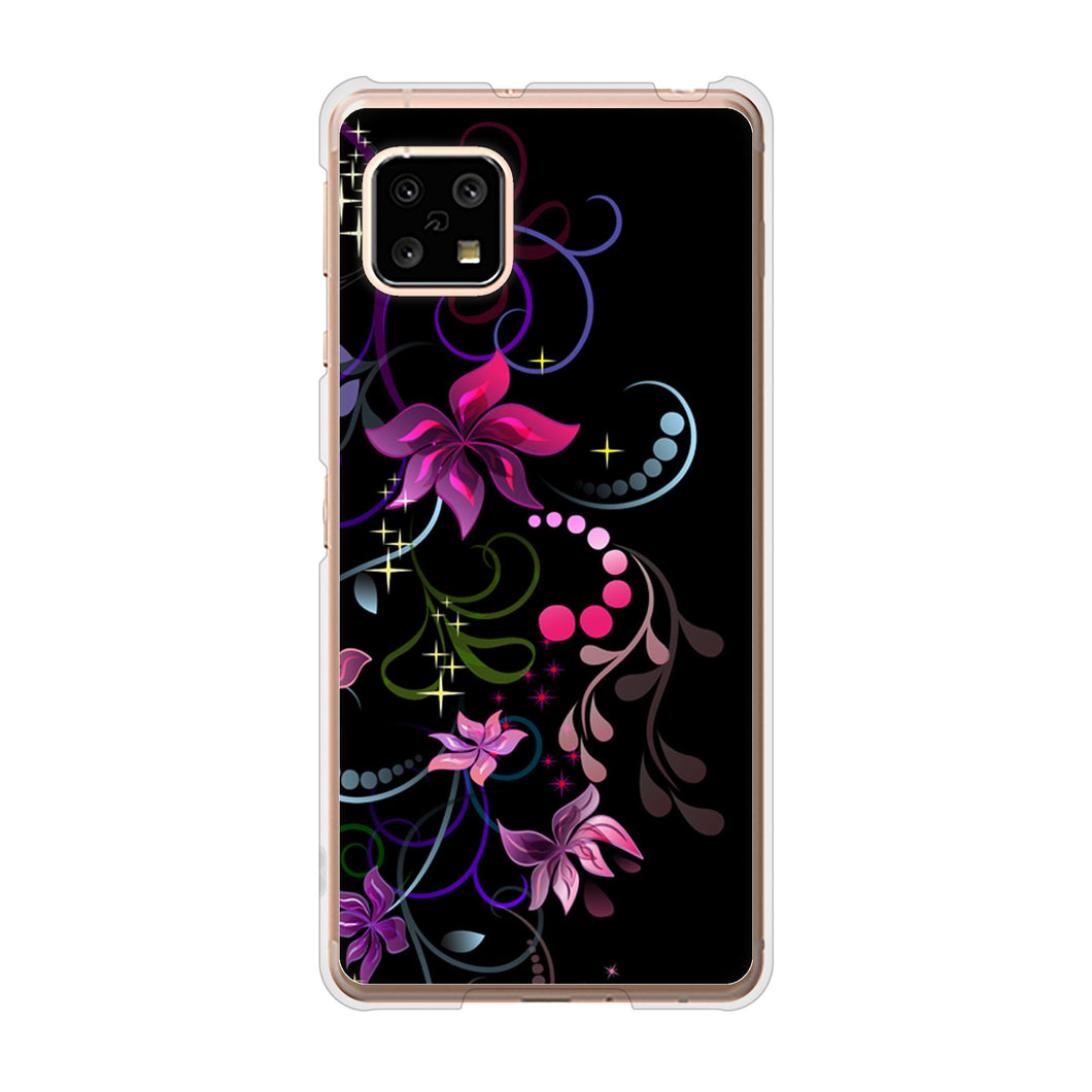 AQUOS sense5G SH-53A docomo 263 闇に浮かぶ華 ハードケース 背面印刷