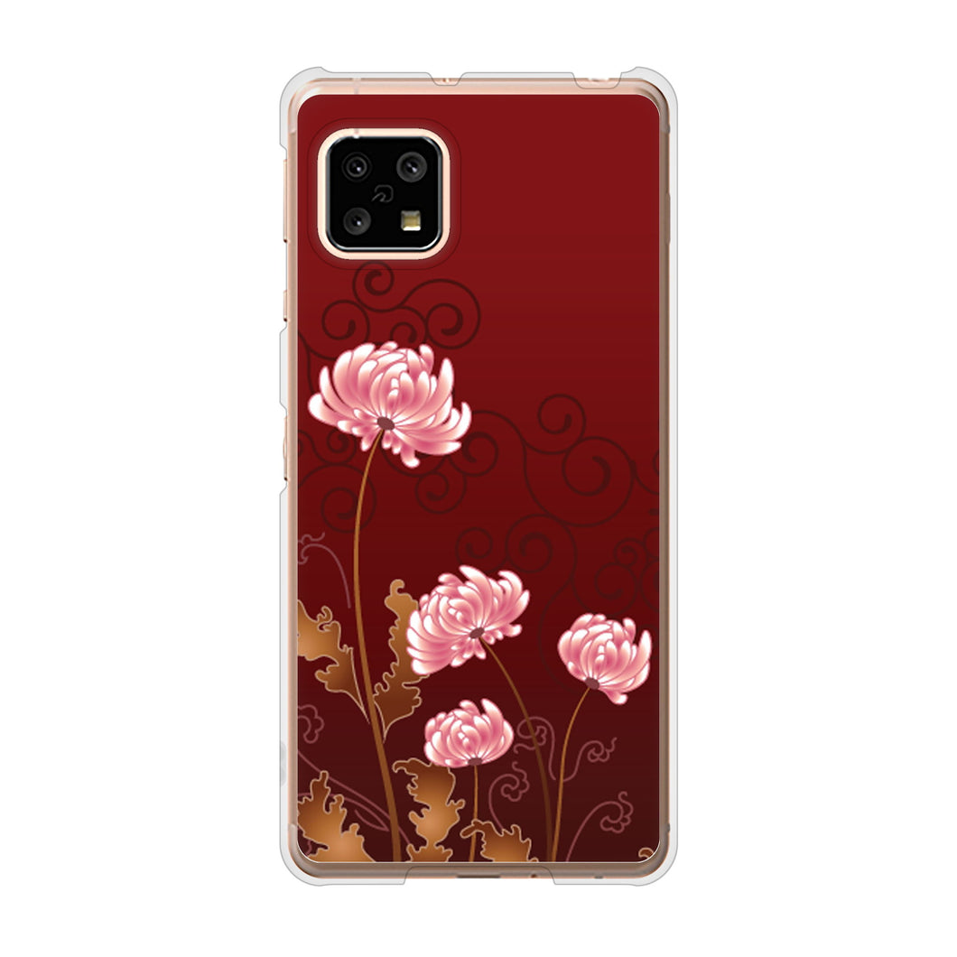 AQUOS sense5G SH-53A docomo 375 優美な菊 ハードケース 背面印刷
