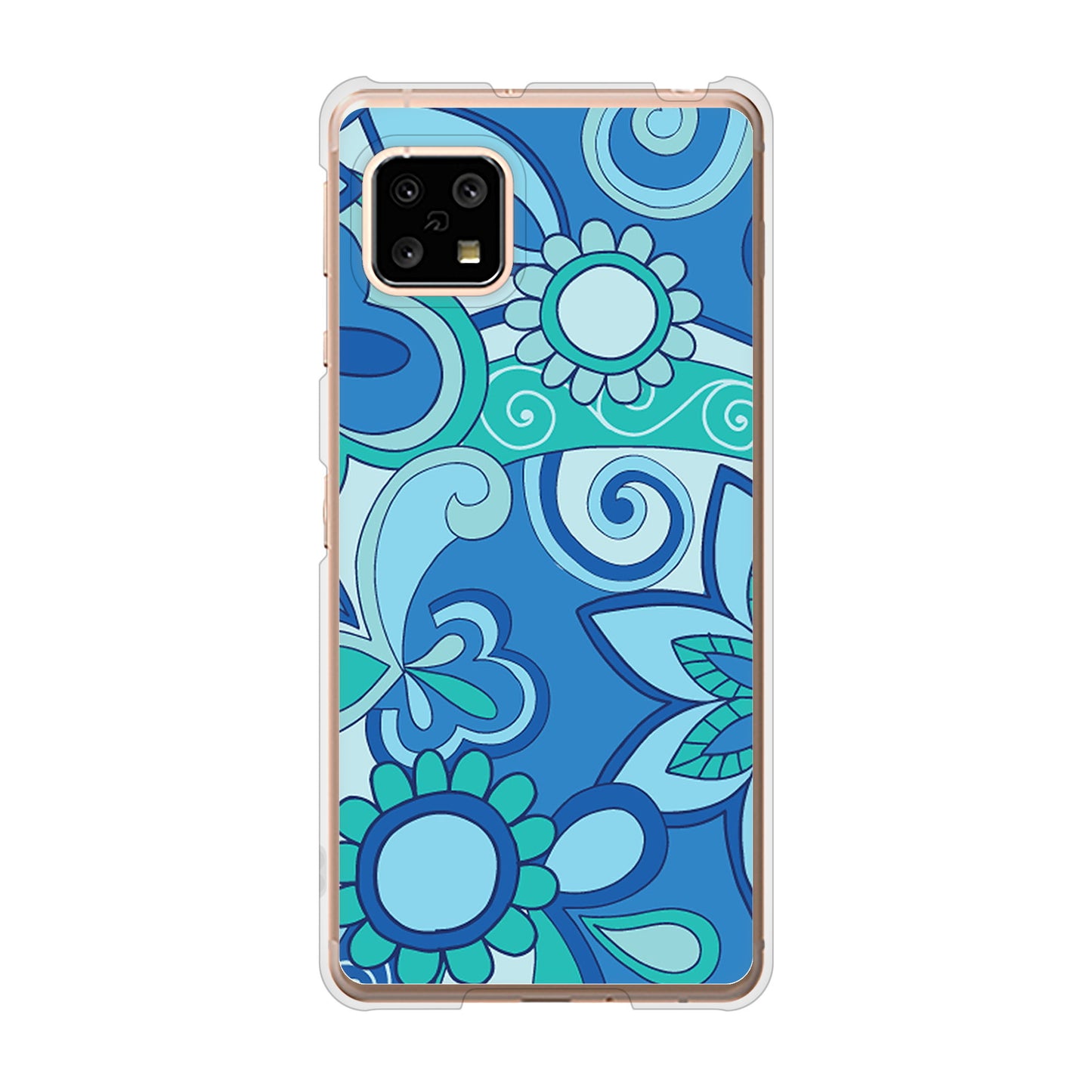 AQUOS sense5G SH-53A docomo 409 ブルーミックス ハードケース 背面印刷