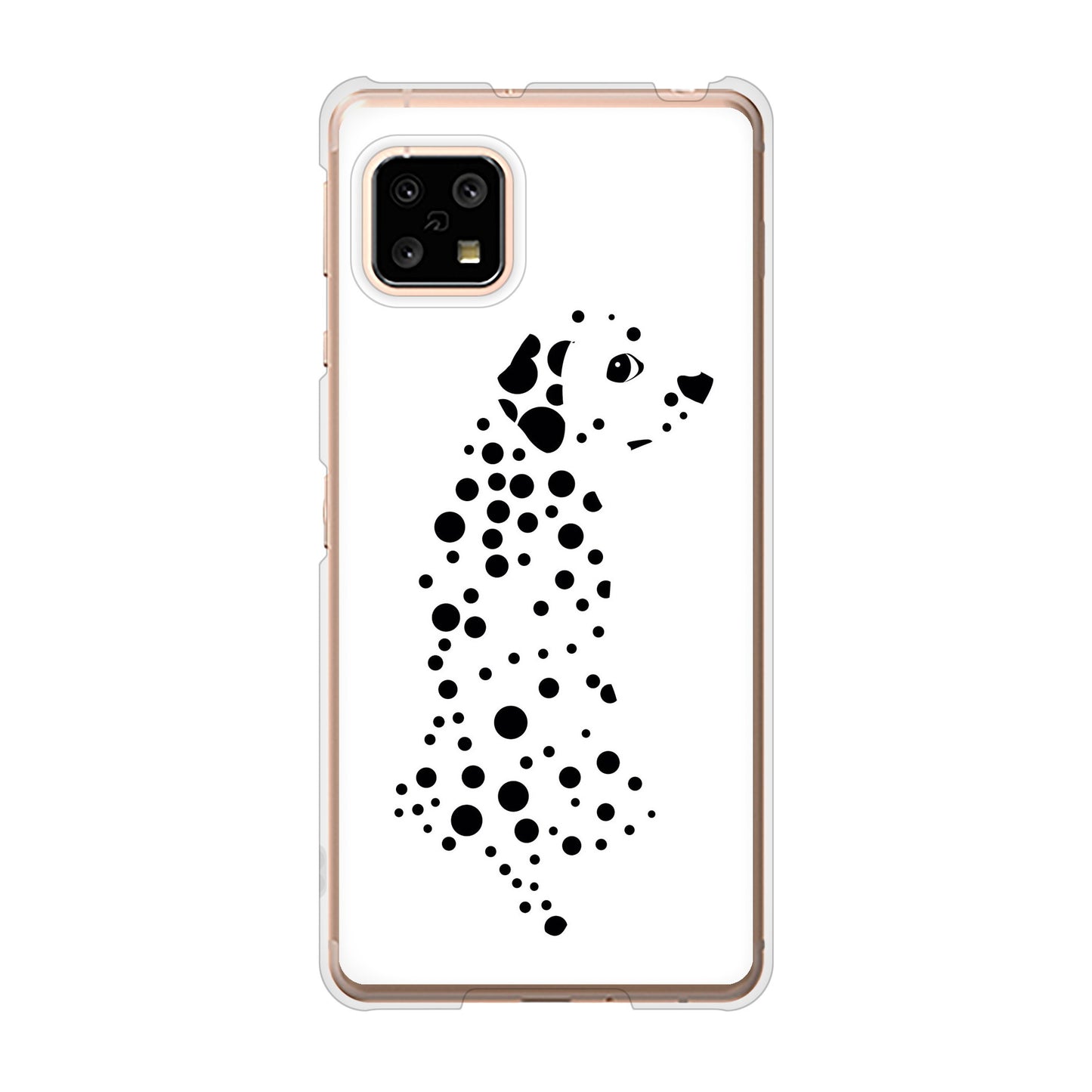 AQUOS sense5G SH-53A docomo 1038 振り向くダルメシアン（WH） ハードケース 背面印刷