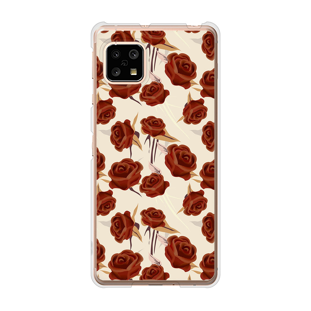 AQUOS sense5G SH-53A docomo 1157 クラシックローズ ハードケース 背面印刷
