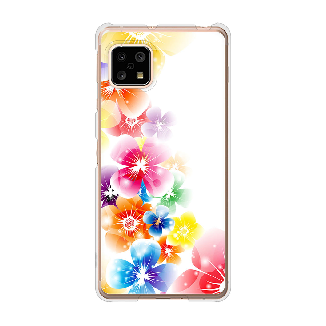 AQUOS sense5G SH-53A docomo 1209 光と花 ハードケース 背面印刷