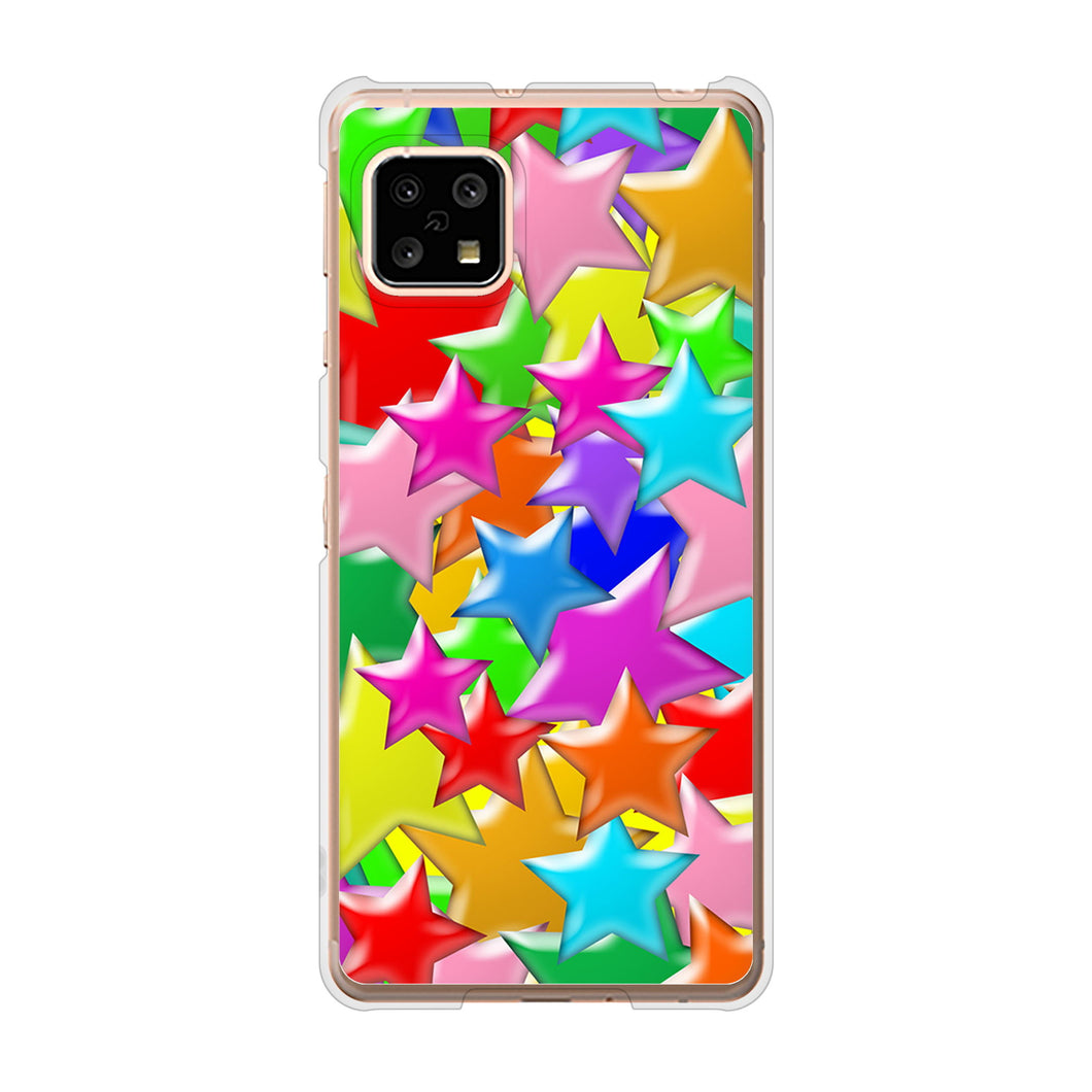 AQUOS sense5G SH-53A docomo 1293 ランダムスター ハードケース 背面印刷