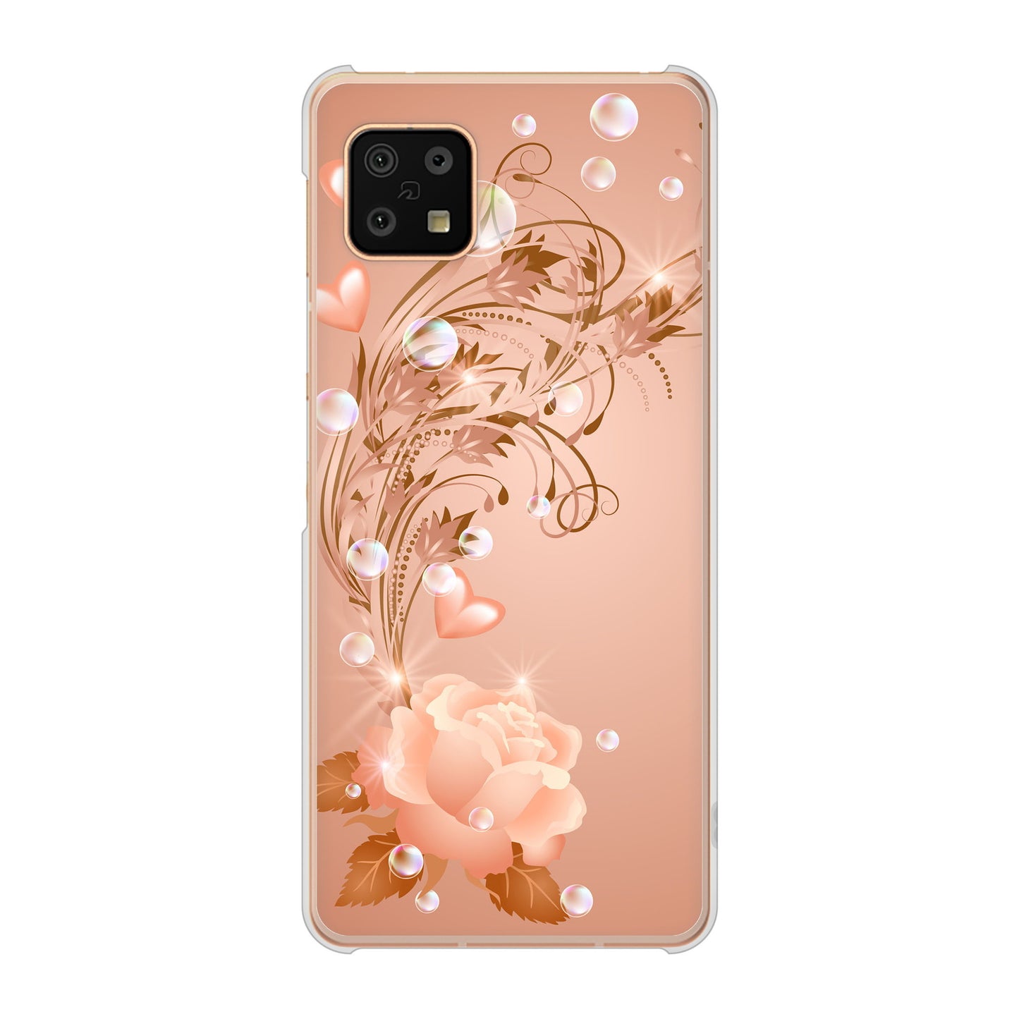 AQUOS sense6 SH-54B docomo ロマンチックなバラ ハードケース 背面印刷