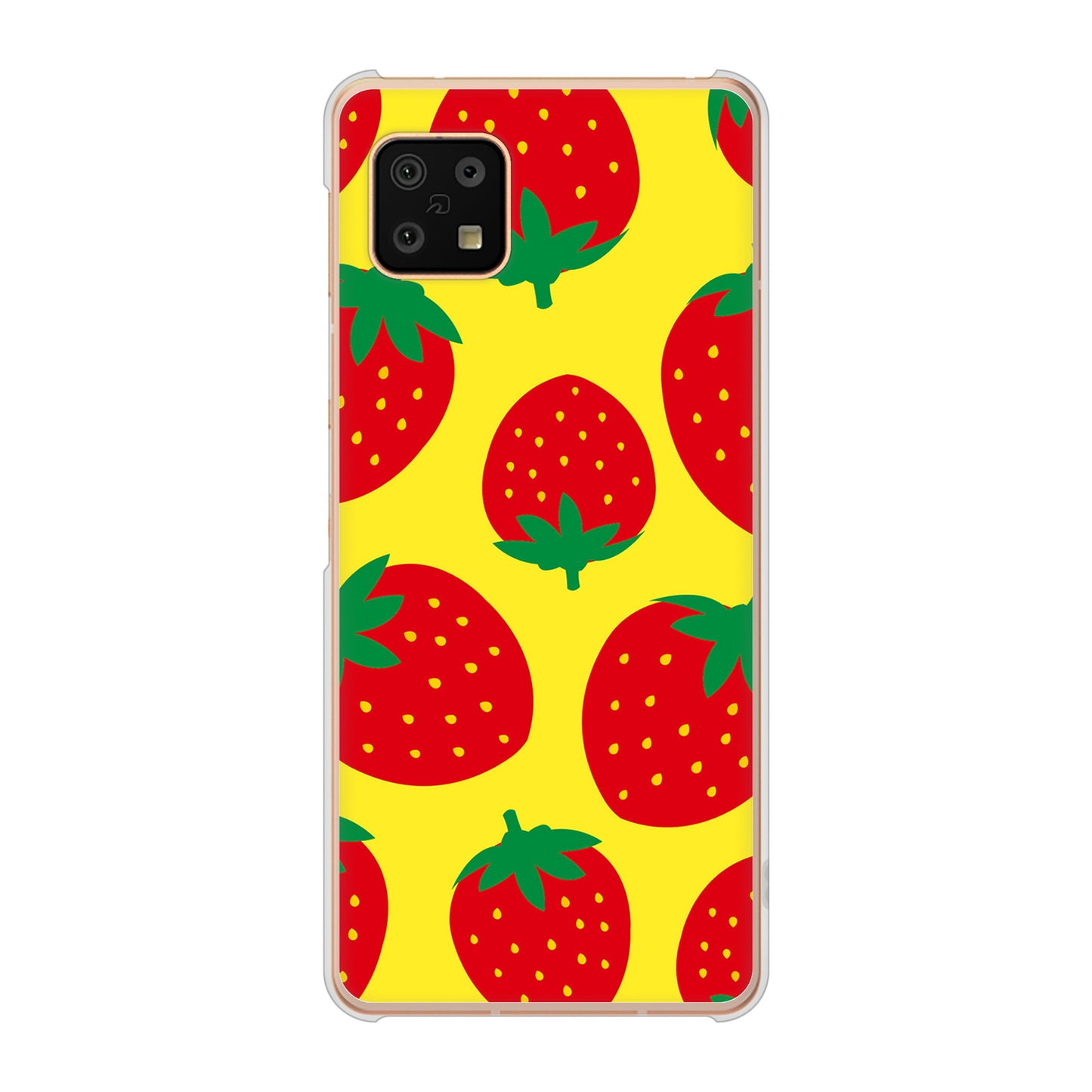 AQUOS sense6 SH-54B docomo 大きいイチゴ模様 ハードケース 背面印刷