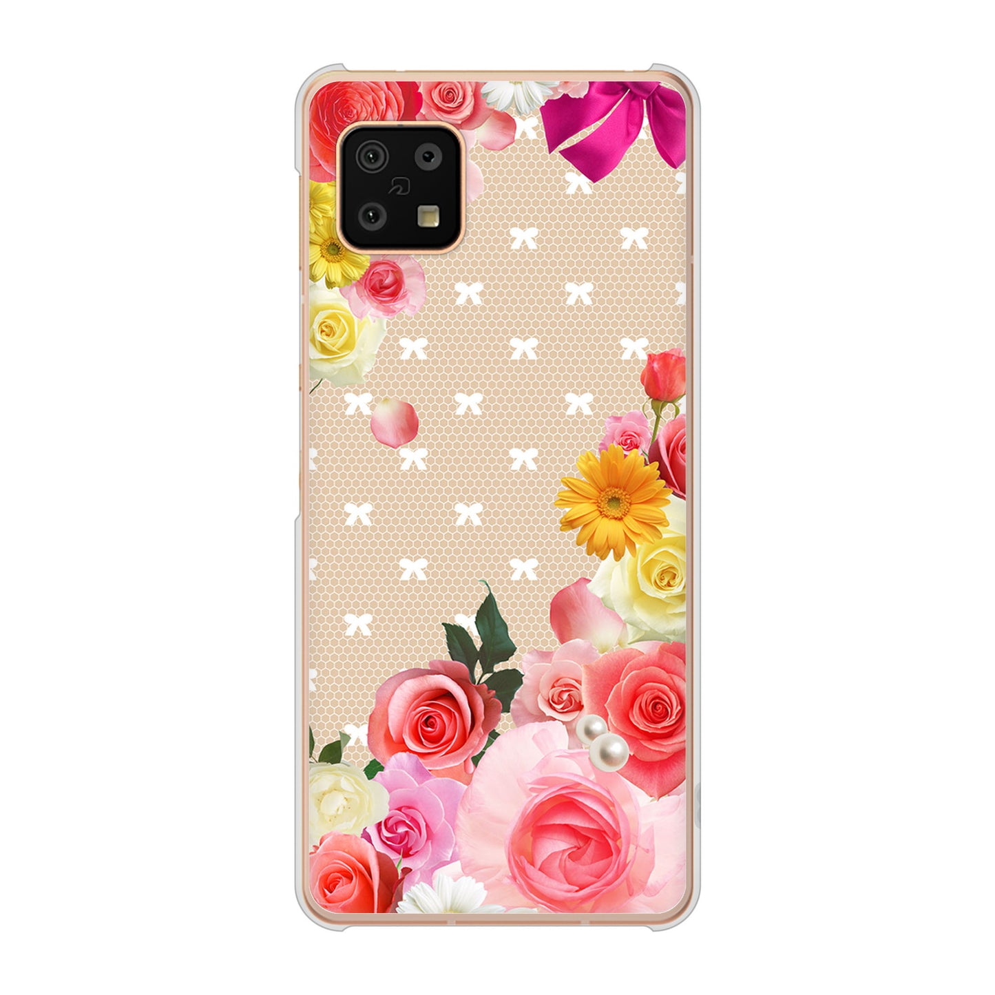 AQUOS sense6 SH-54B docomo ロマンチックなバラ ハードケース 背面印刷