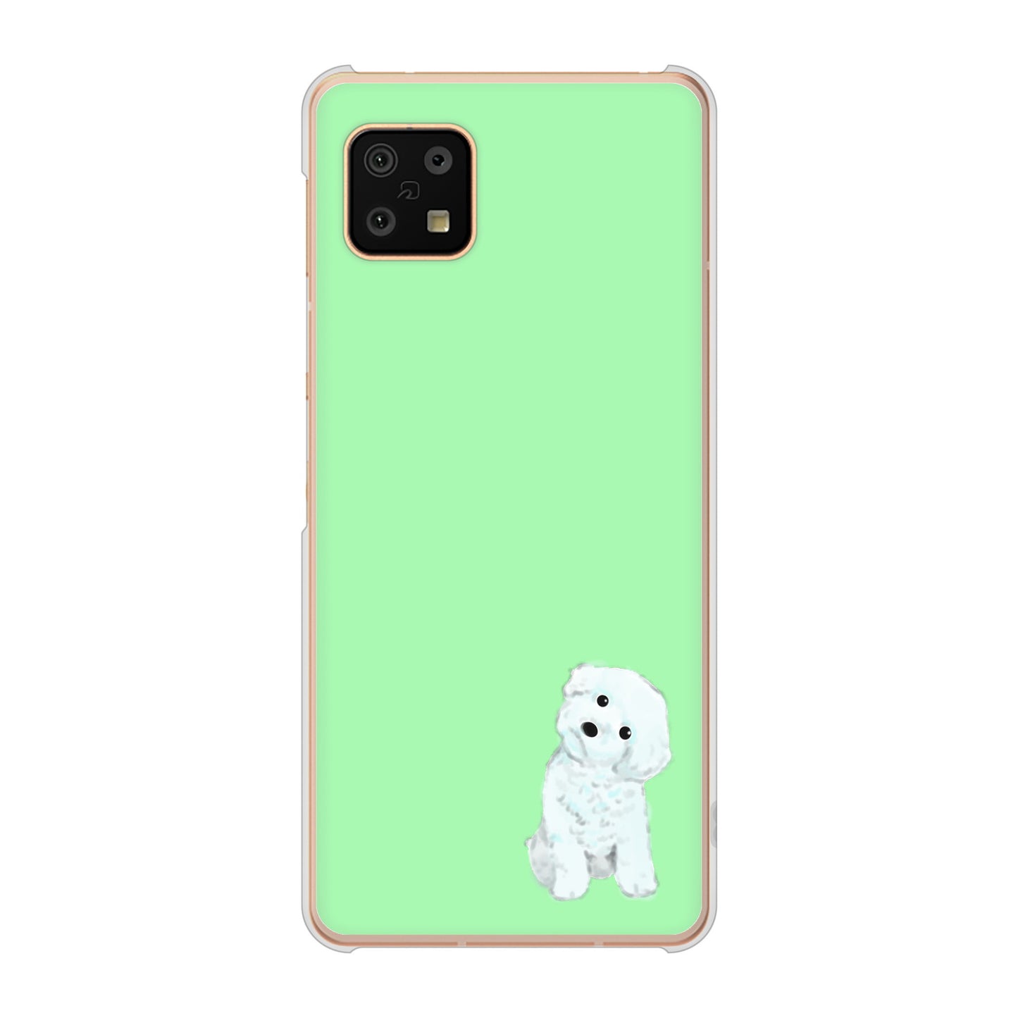 AQUOS sense6 SH-54B docomo トイプードルホワイト ハードケース 背面印刷