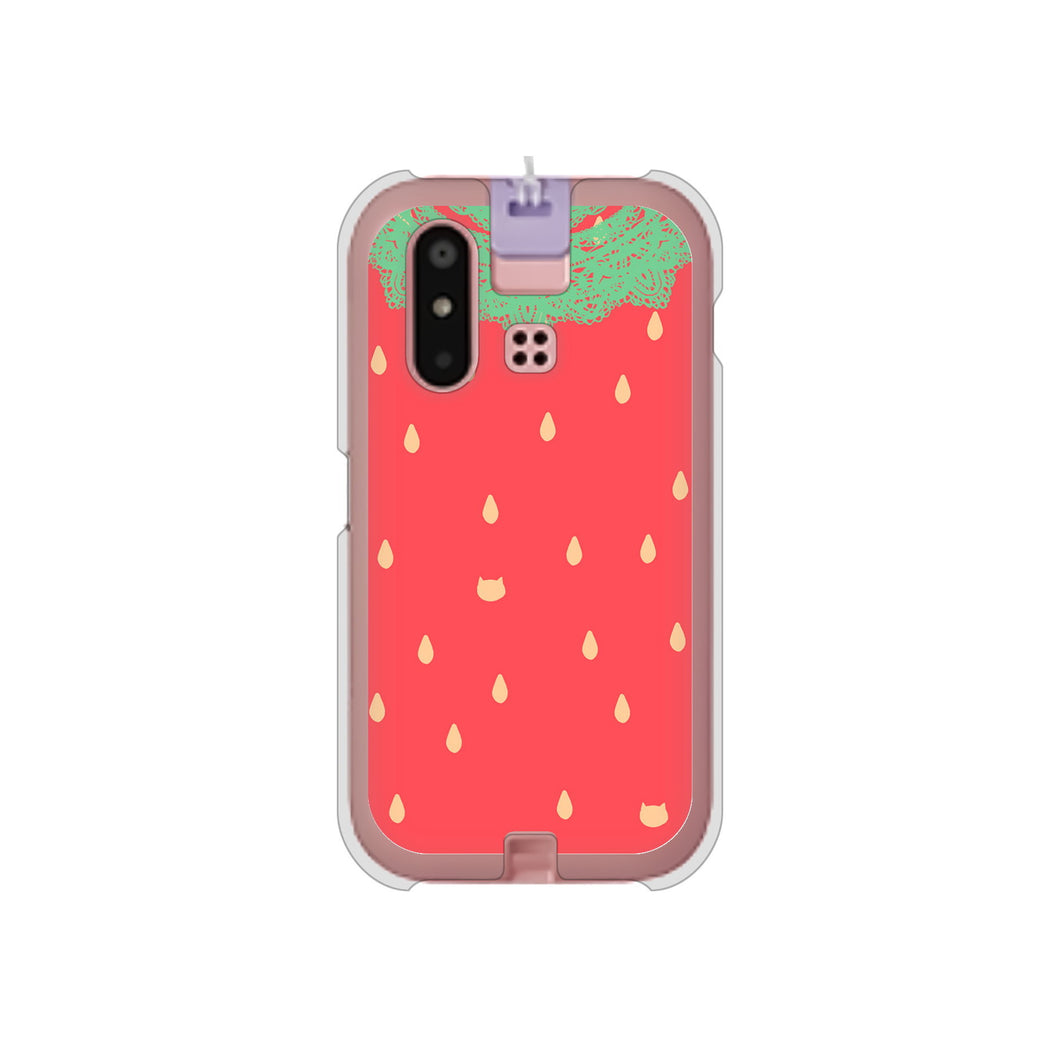 mamorino6 SHF35 au MI800 strawberry ストロベリー ハードケース 背面印刷