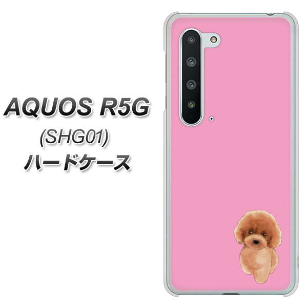 AQUOS R5G SHG01 au YJ049 トイプードルレッド（ピンク） ハードケース 背面印刷
