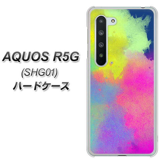 AQUOS R5G SHG01 au YJ294 デザイン色彩 ハードケース 背面印刷