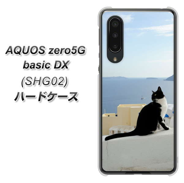 AQUOS zero5G basic DX SHG02 au VA805 ネコと地中海 ハードケース 背面印刷