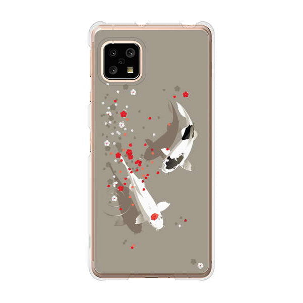 AQUOS sense5G SHG03 au 367 よりそう鯉 ハードケース 背面印刷
