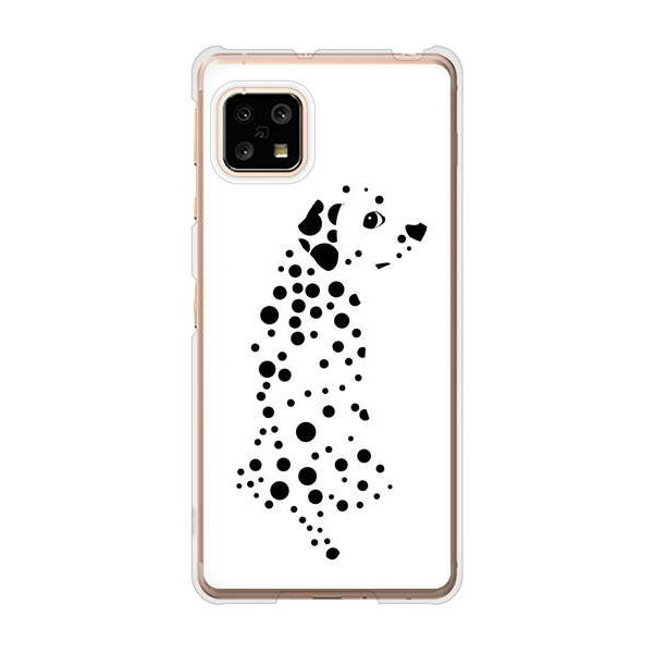 AQUOS sense5G SHG03 au 1038 振り向くダルメシアン（WH） ハードケース 背面印刷