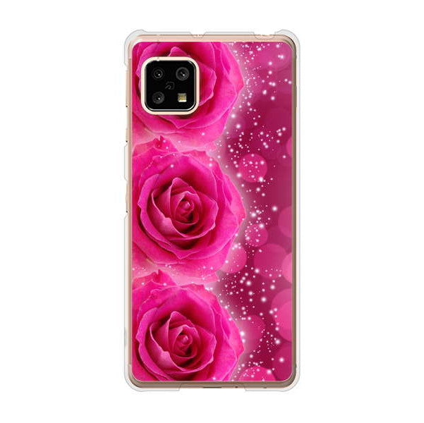 AQUOS sense5G SHG03 au VA815 3連のバラ ハードケース 背面印刷