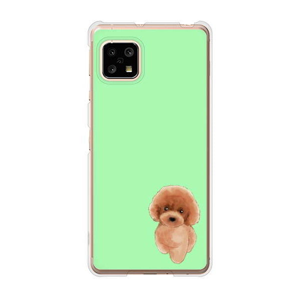 AQUOS sense5G SHG03 au トイプードルレッド ハードケース 背面印刷