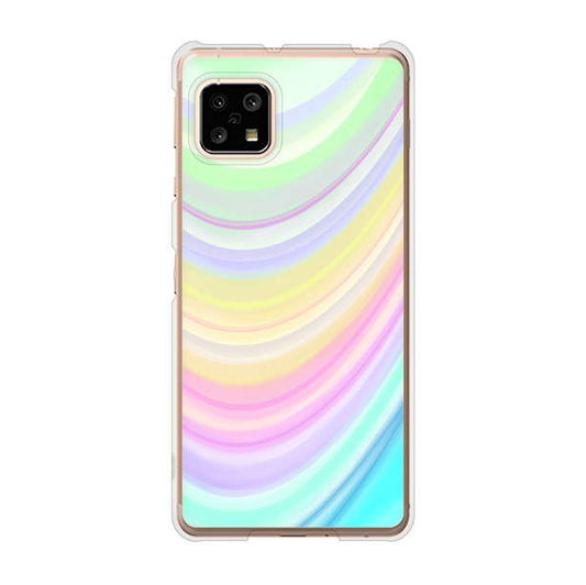 AQUOS sense5G SHG03 au レインボー ハードケース 背面印刷