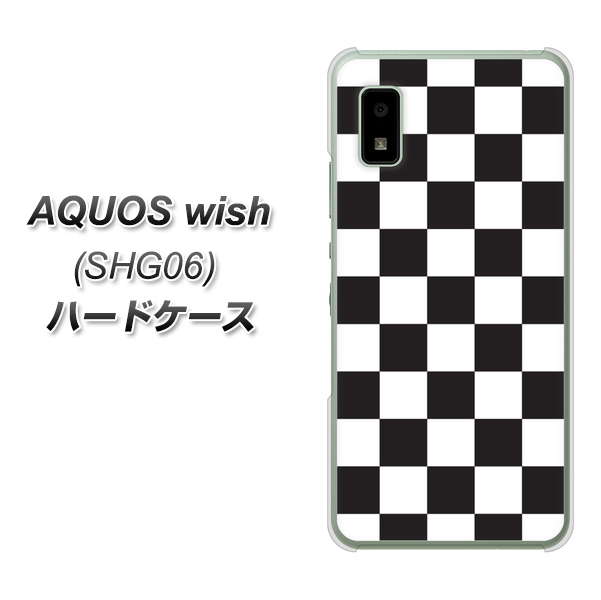 AQUOS wish SHG06 au 151 フラッグチェック ハードケース 背面印刷