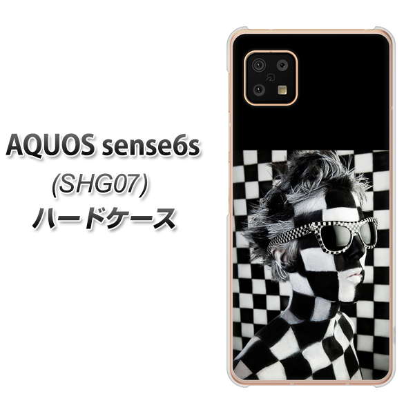 AQUOS sense6s SHG07 au/UQ mobile 357 bk&wh ハードケース 背面印刷