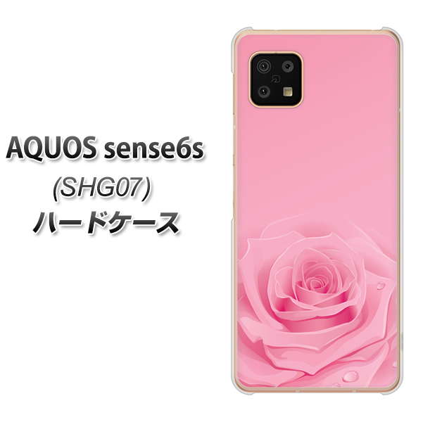 AQUOS sense6s SHG07 au/UQ mobile 401 ピンクのバラ ハードケース 背面印刷