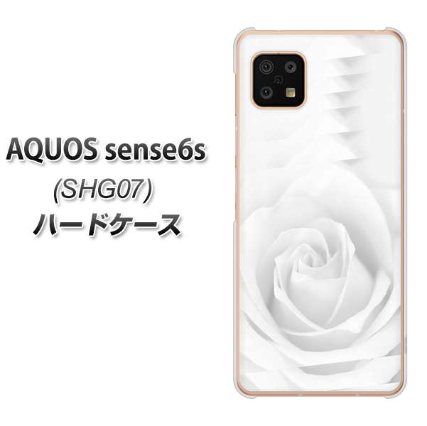 AQUOS sense6s SHG07 au/UQ mobile 402 ホワイトＲｏｓｅ ハードケース 背面印刷