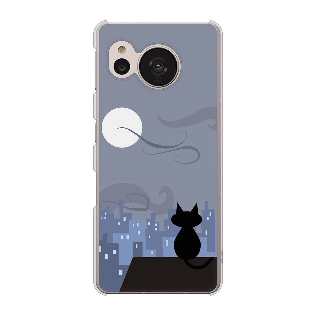 AQUOS sense7 SHG10 au 012 屋根の上のねこ ハードケース 背面印刷