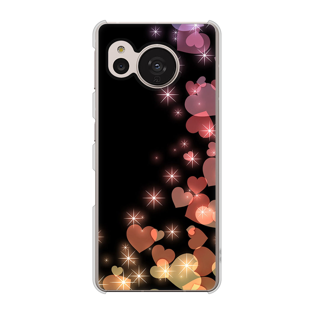 AQUOS sense7 SHG10 au 020 夜のきらめきハート ハードケース 背面印刷