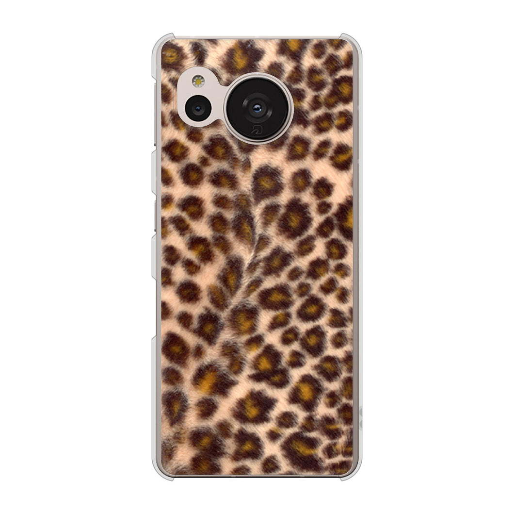 AQUOS sense7 SHG10 au 068 ヒョウ（茶） ハードケース 背面印刷