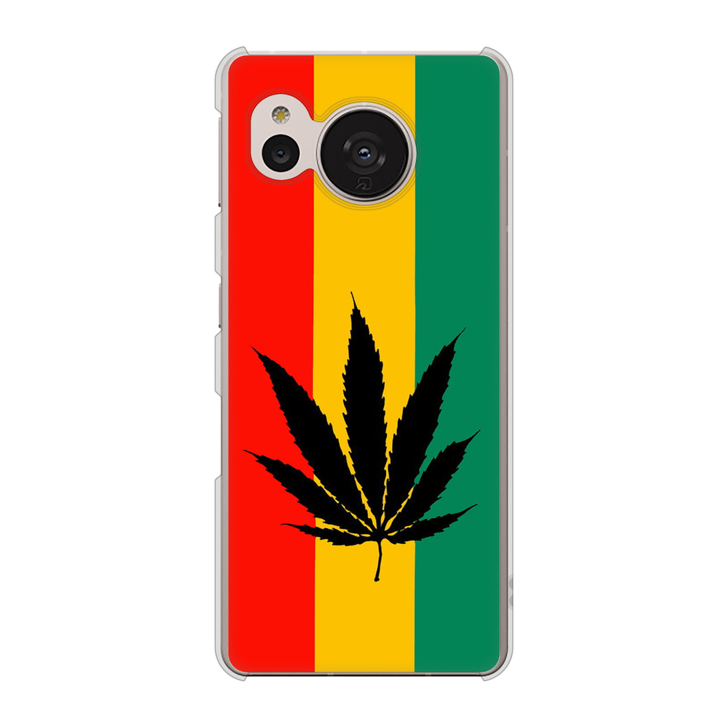 AQUOS sense7 SHG10 au 083 大麻ラスタカラー ハードケース 背面印刷