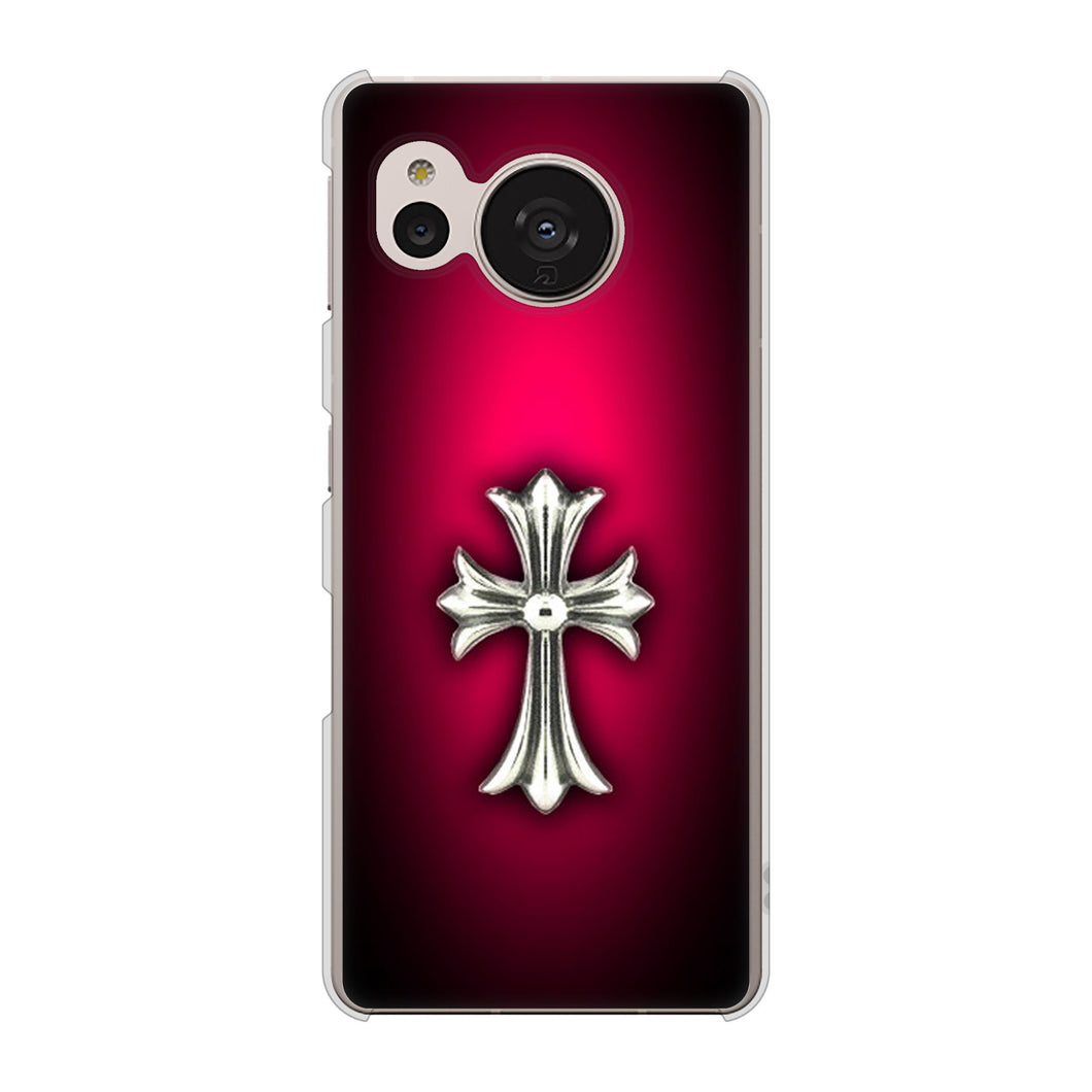 AQUOS sense7 SHG10 au 249 クロスレッド ハードケース 背面印刷