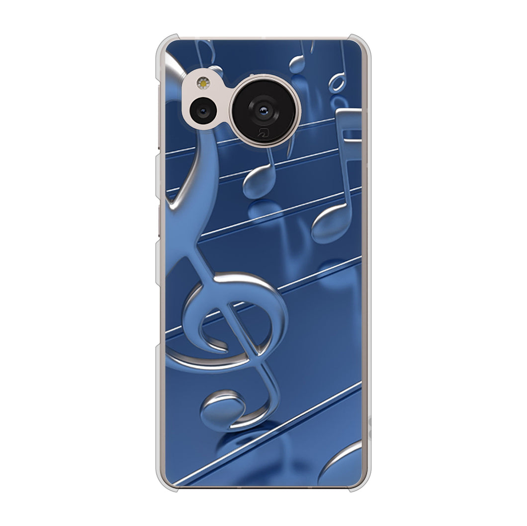 AQUOS sense7 SHG10 au 286 3D 音符 ハードケース 背面印刷