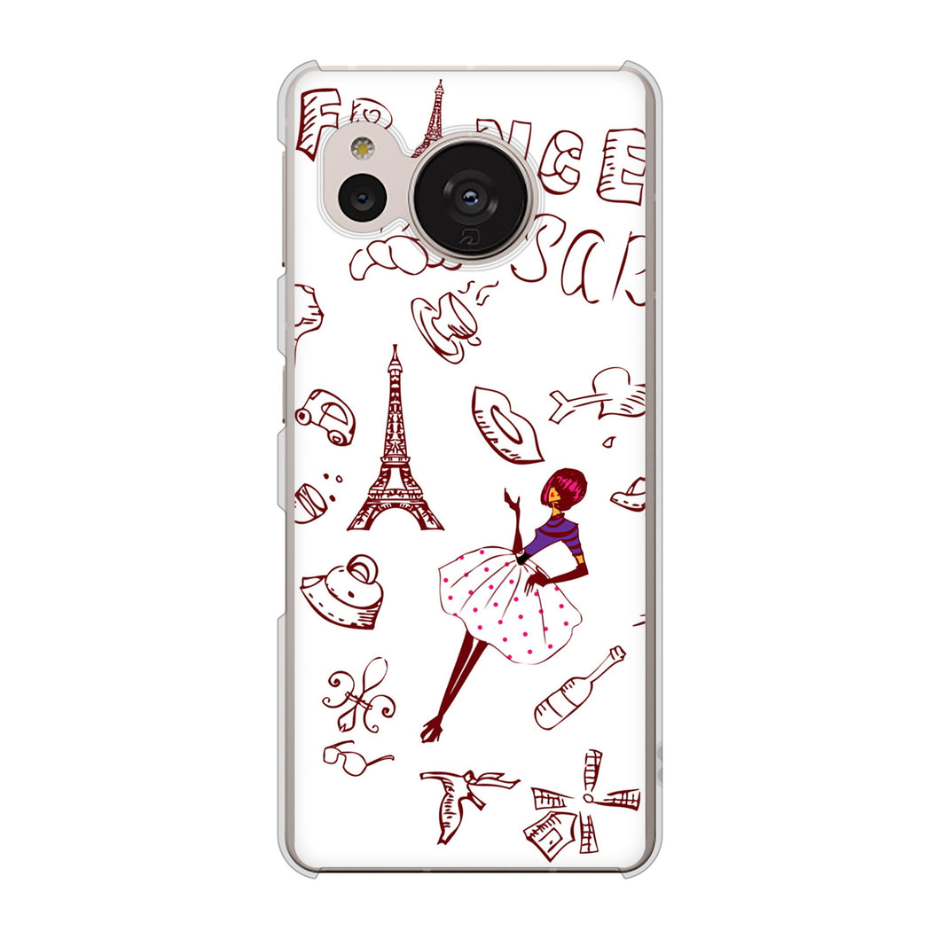 AQUOS sense7 SHG10 au 296 フランス ハードケース 背面印刷
