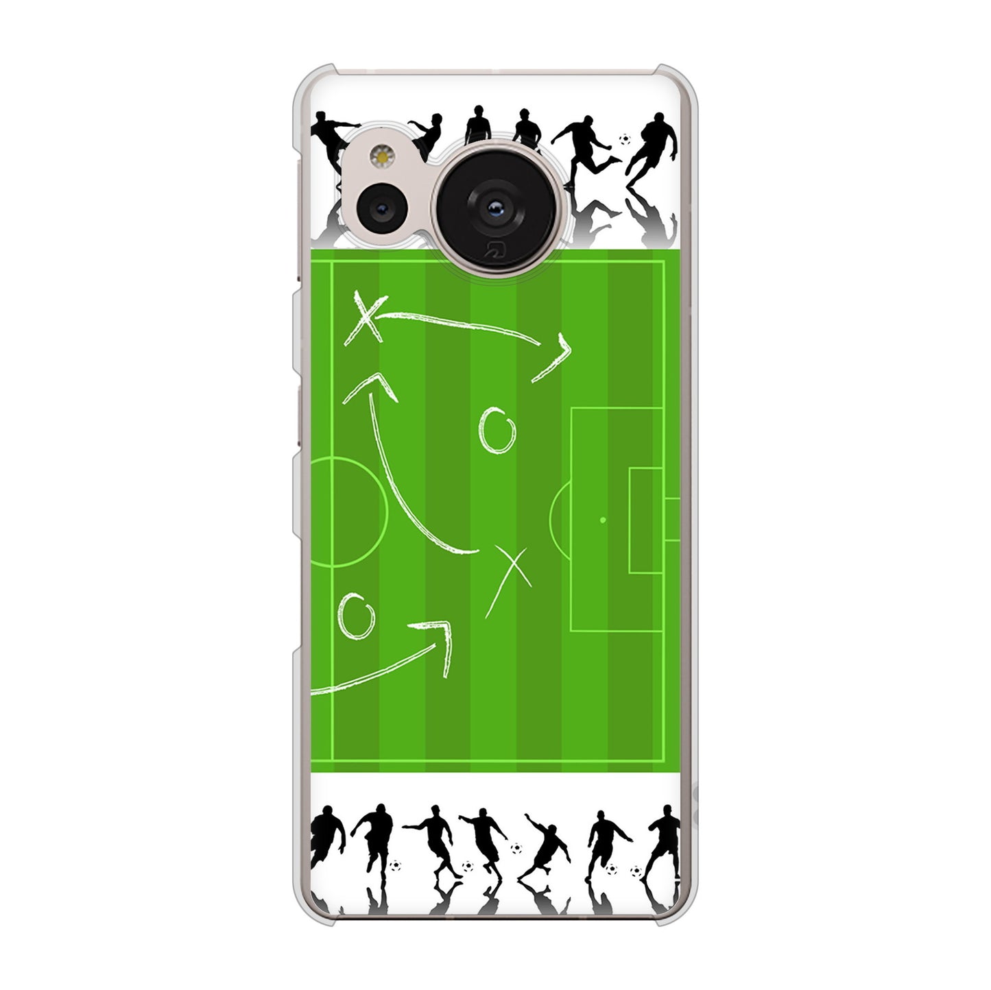 AQUOS sense7 SHG10 au 304 サッカー戦略ボード ハードケース 背面印刷