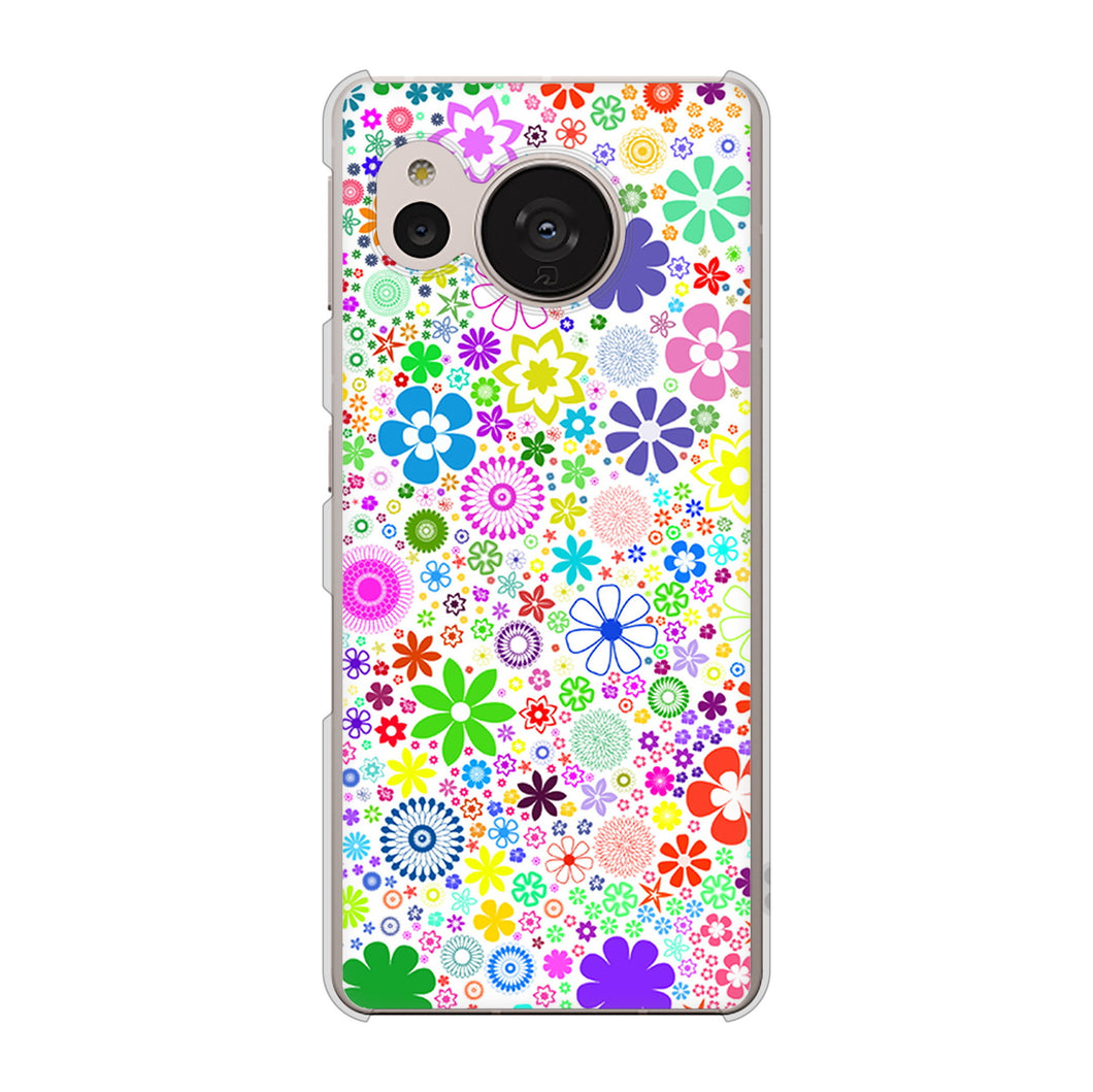 AQUOS sense7 SHG10 au 308 フラワーミックス ハードケース 背面印刷