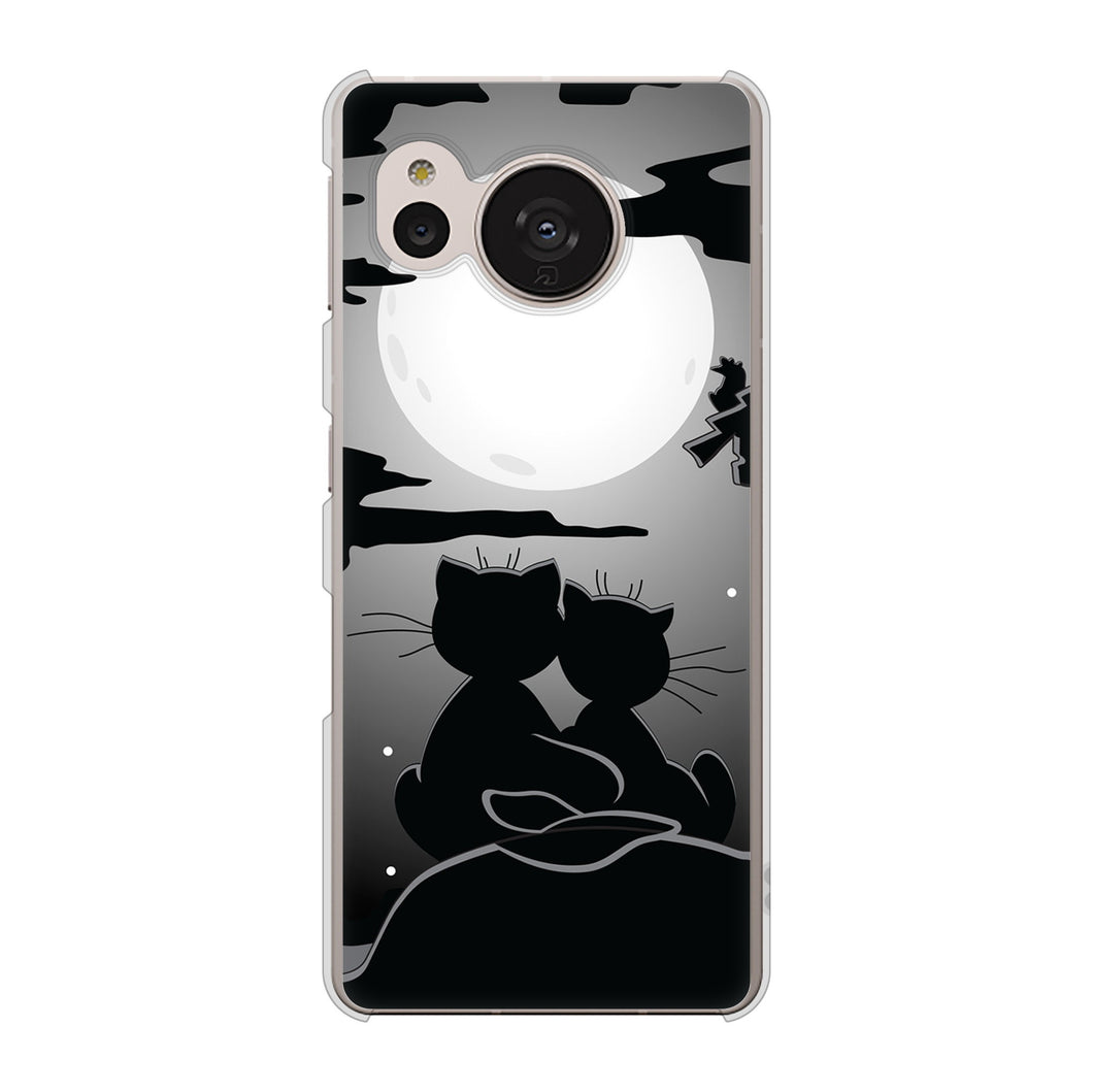 AQUOS sense7 SHG10 au 342 月夜の二人 ハードケース 背面印刷