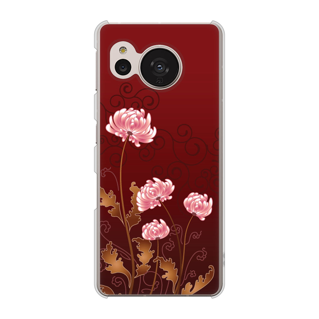 AQUOS sense7 SHG10 au 375 優美な菊 ハードケース 背面印刷