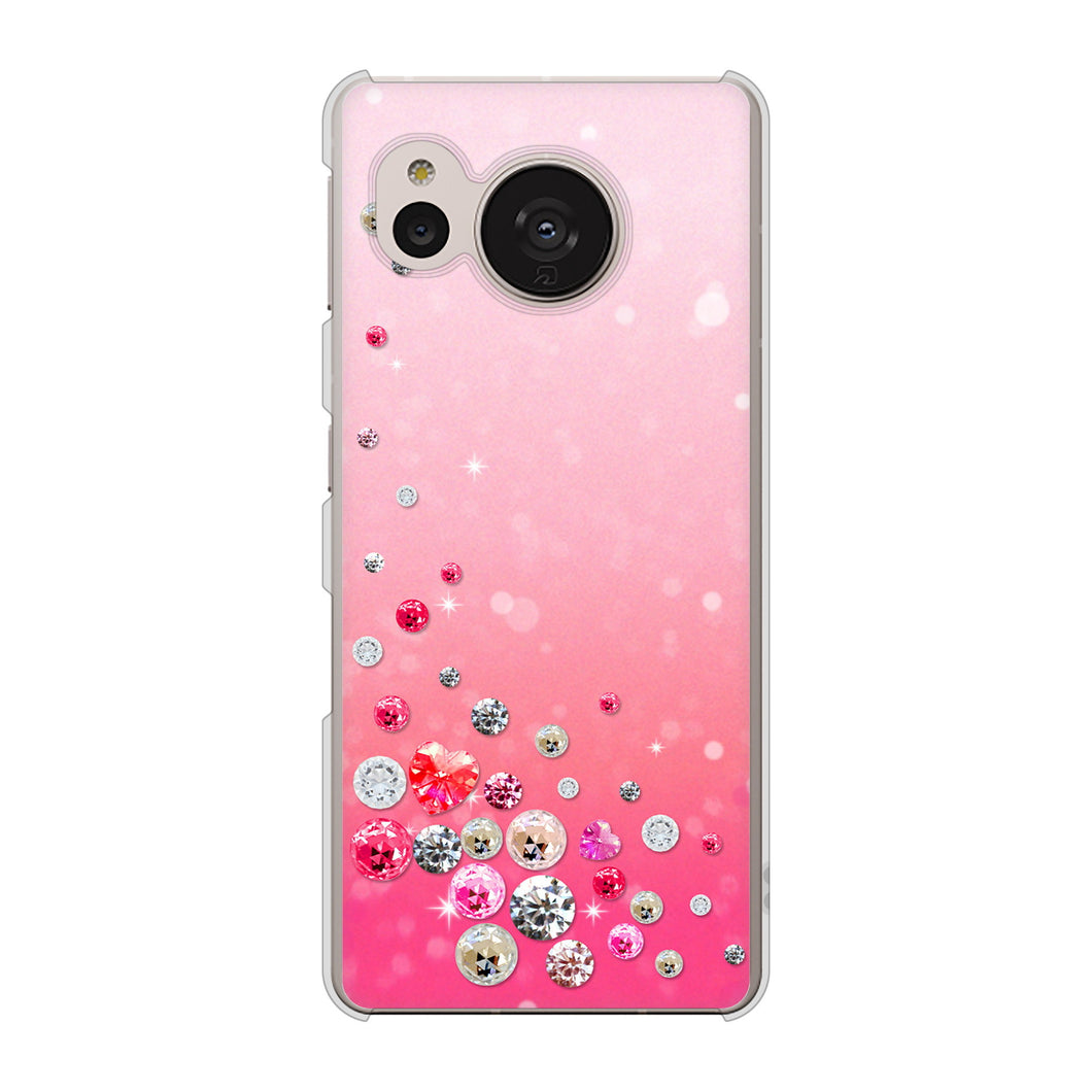AQUOS sense7 SHG10 au SC822 スワロデコ風プリント ハードケース 背面印刷