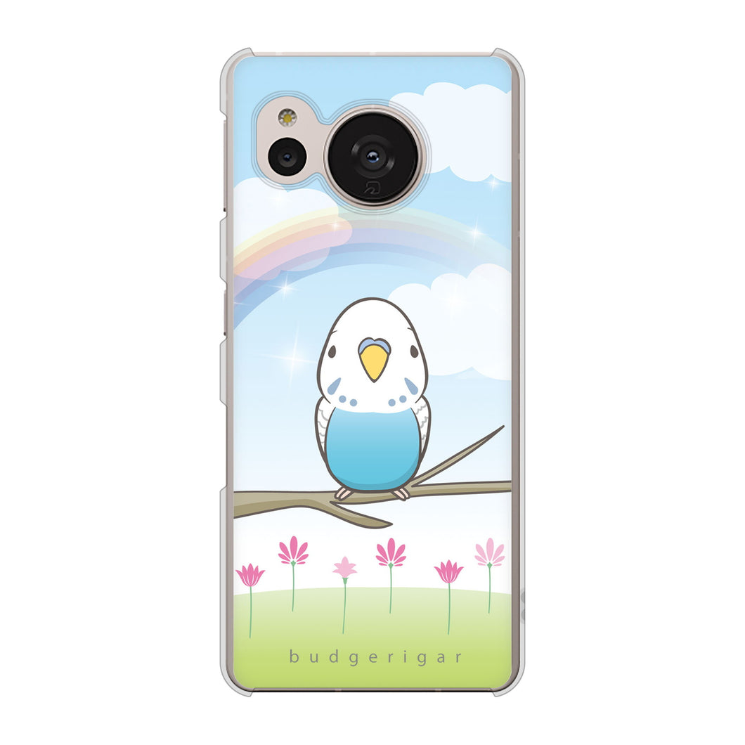 AQUOS sense7 SHG10 au SC839 セキセイインコ ブルー ハードケース 背面印刷
