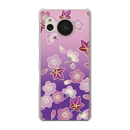 AQUOS sense7 SHG10 au YJ324 和柄 桜 もみじ ハードケース 背面印刷