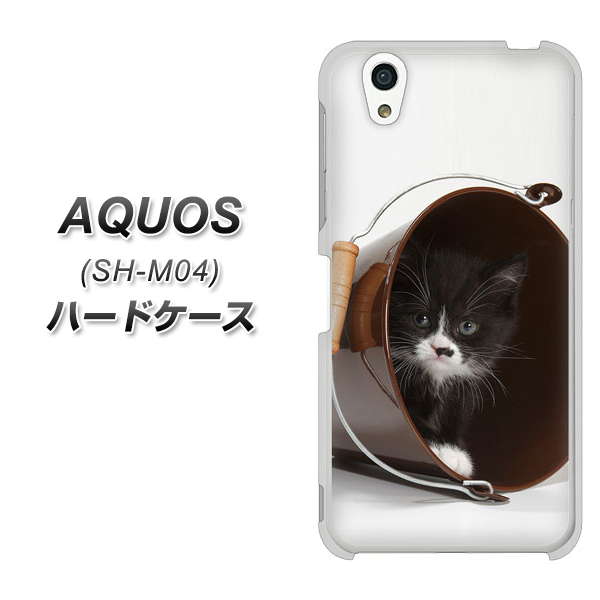 AQUOS SH-M04-A VA800 ネコとバケツ ハードケース 背面印刷