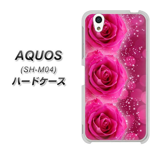 AQUOS SH-M04-A VA815 3連のバラ ハードケース 背面印刷
